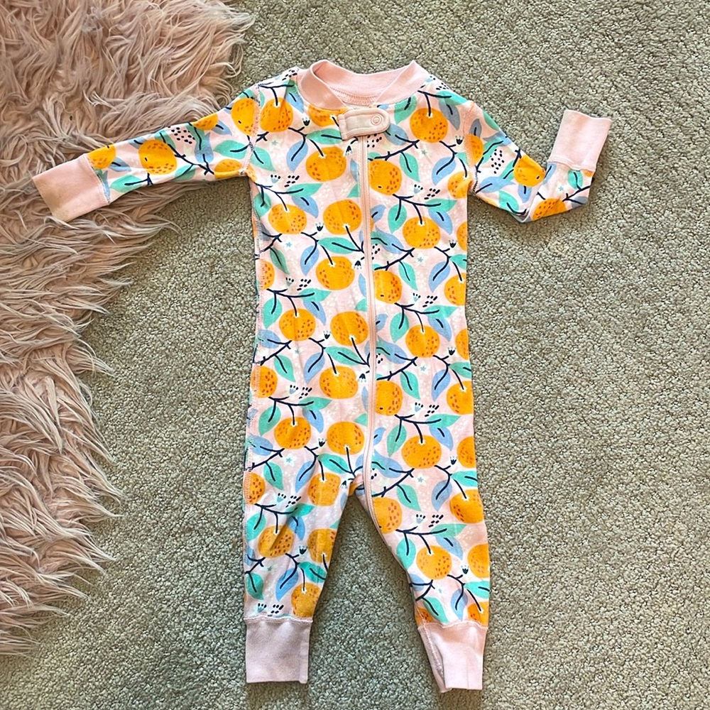 Hanna Andersson baby zipper pajamas size 3-6m